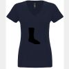 N6480 - Next Level Ladies' Sueded V-Neck T-Shirt Thumbnail