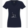 N6480 - Next Level Ladies' Sueded V-Neck T-Shirt Thumbnail