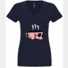 N6480 - Next Level Ladies' Sueded V-Neck T-Shirt Thumbnail