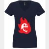 N6480 - Next Level Ladies' Sueded V-Neck T-Shirt Thumbnail