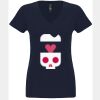 N6480 - Next Level Ladies' Sueded V-Neck T-Shirt Thumbnail