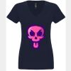 N6480 - Next Level Ladies' Sueded V-Neck T-Shirt Thumbnail