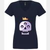 N6480 - Next Level Ladies' Sueded V-Neck T-Shirt Thumbnail