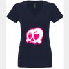 N6480 - Next Level Ladies' Sueded V-Neck T-Shirt Thumbnail