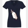 N6480 - Next Level Ladies' Sueded V-Neck T-Shirt Thumbnail