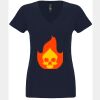 N6480 - Next Level Ladies' Sueded V-Neck T-Shirt Thumbnail