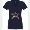 N6480 - Next Level Ladies' Sueded V-Neck T-Shirt Thumbnail