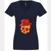 N6480 - Next Level Ladies' Sueded V-Neck T-Shirt Thumbnail