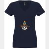 N6480 - Next Level Ladies' Sueded V-Neck T-Shirt Thumbnail