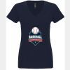 N6480 - Next Level Ladies' Sueded V-Neck T-Shirt Thumbnail
