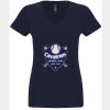 N6480 - Next Level Ladies' Sueded V-Neck T-Shirt Thumbnail