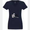 N6480 - Next Level Ladies' Sueded V-Neck T-Shirt Thumbnail