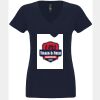 N6480 - Next Level Ladies' Sueded V-Neck T-Shirt Thumbnail