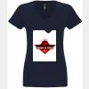N6480 - Next Level Ladies' Sueded V-Neck T-Shirt Thumbnail