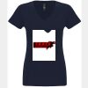 N6480 - Next Level Ladies' Sueded V-Neck T-Shirt Thumbnail
