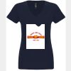 N6480 - Next Level Ladies' Sueded V-Neck T-Shirt Thumbnail