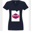 N6480 - Next Level Ladies' Sueded V-Neck T-Shirt Thumbnail