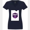 N6480 - Next Level Ladies' Sueded V-Neck T-Shirt Thumbnail