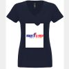 N6480 - Next Level Ladies' Sueded V-Neck T-Shirt Thumbnail