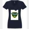 N6480 - Next Level Ladies' Sueded V-Neck T-Shirt Thumbnail