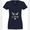 N6480 - Next Level Ladies' Sueded V-Neck T-Shirt Thumbnail
