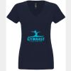 N6480 - Next Level Ladies' Sueded V-Neck T-Shirt Thumbnail