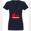 N6480 - Next Level Ladies' Sueded V-Neck T-Shirt Thumbnail