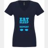 N6480 - Next Level Ladies' Sueded V-Neck T-Shirt Thumbnail