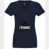 N6480 - Next Level Ladies' Sueded V-Neck T-Shirt Thumbnail