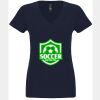N6480 - Next Level Ladies' Sueded V-Neck T-Shirt Thumbnail