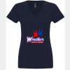 N6480 - Next Level Ladies' Sueded V-Neck T-Shirt Thumbnail