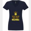 N6480 - Next Level Ladies' Sueded V-Neck T-Shirt Thumbnail