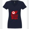 N6480 - Next Level Ladies' Sueded V-Neck T-Shirt Thumbnail