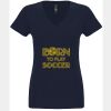N6480 - Next Level Ladies' Sueded V-Neck T-Shirt Thumbnail