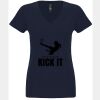 N6480 - Next Level Ladies' Sueded V-Neck T-Shirt Thumbnail
