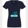 N6480 - Next Level Ladies' Sueded V-Neck T-Shirt Thumbnail