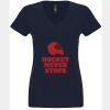 N6480 - Next Level Ladies' Sueded V-Neck T-Shirt Thumbnail
