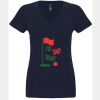 N6480 - Next Level Ladies' Sueded V-Neck T-Shirt Thumbnail