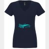 N6480 - Next Level Ladies' Sueded V-Neck T-Shirt Thumbnail