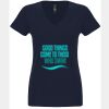 N6480 - Next Level Ladies' Sueded V-Neck T-Shirt Thumbnail