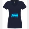 N6480 - Next Level Ladies' Sueded V-Neck T-Shirt Thumbnail