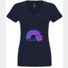 N6480 - Next Level Ladies' Sueded V-Neck T-Shirt Thumbnail