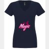 N6480 - Next Level Ladies' Sueded V-Neck T-Shirt Thumbnail