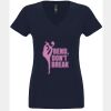 N6480 - Next Level Ladies' Sueded V-Neck T-Shirt Thumbnail