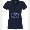 N6480 - Next Level Ladies' Sueded V-Neck T-Shirt Thumbnail