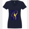N6480 - Next Level Ladies' Sueded V-Neck T-Shirt Thumbnail